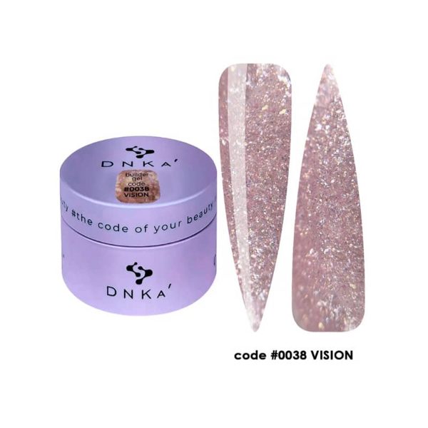 Gel builder VISION DNKA - 0038 - 30ML - GEL CONSTRUCTOR CON GLITTER