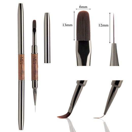 Pincel doble cara, Lengua de Gato y Liner