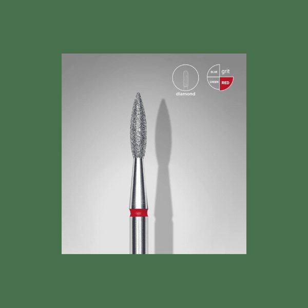 Fresa de diamante Staleks Broca «llama ROJA » FA11R021/8 2.1MM